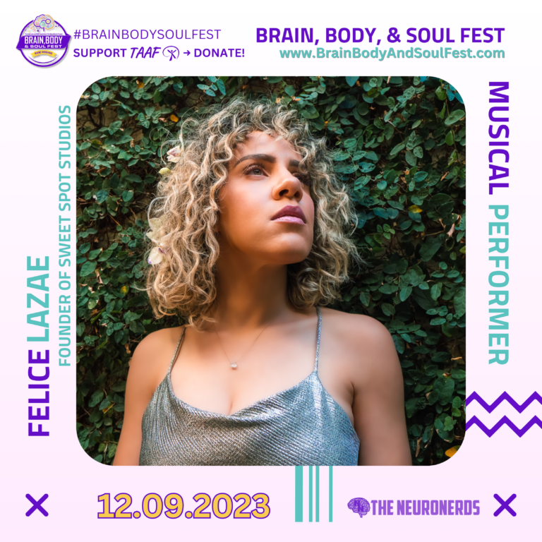 Social impact initiative at #BrainBodySoulFest, an immersive musical experience with Felice LaZae